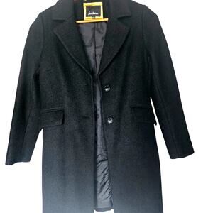 Long Black Women's part Wool coat